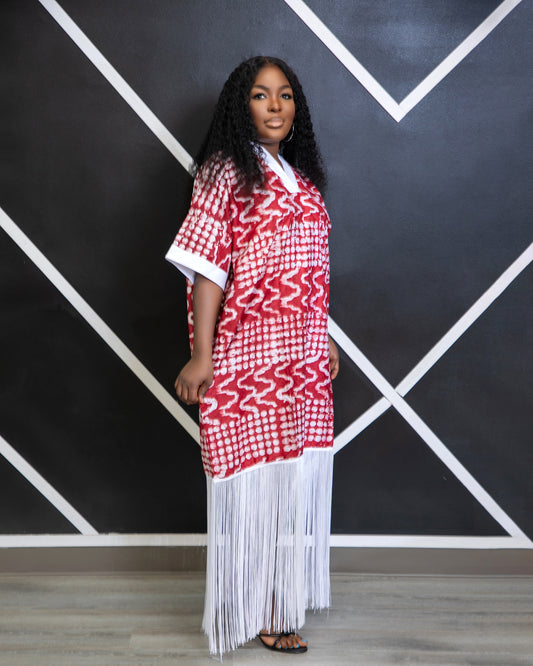 Adeola Kampala Bubu Fringe Gown