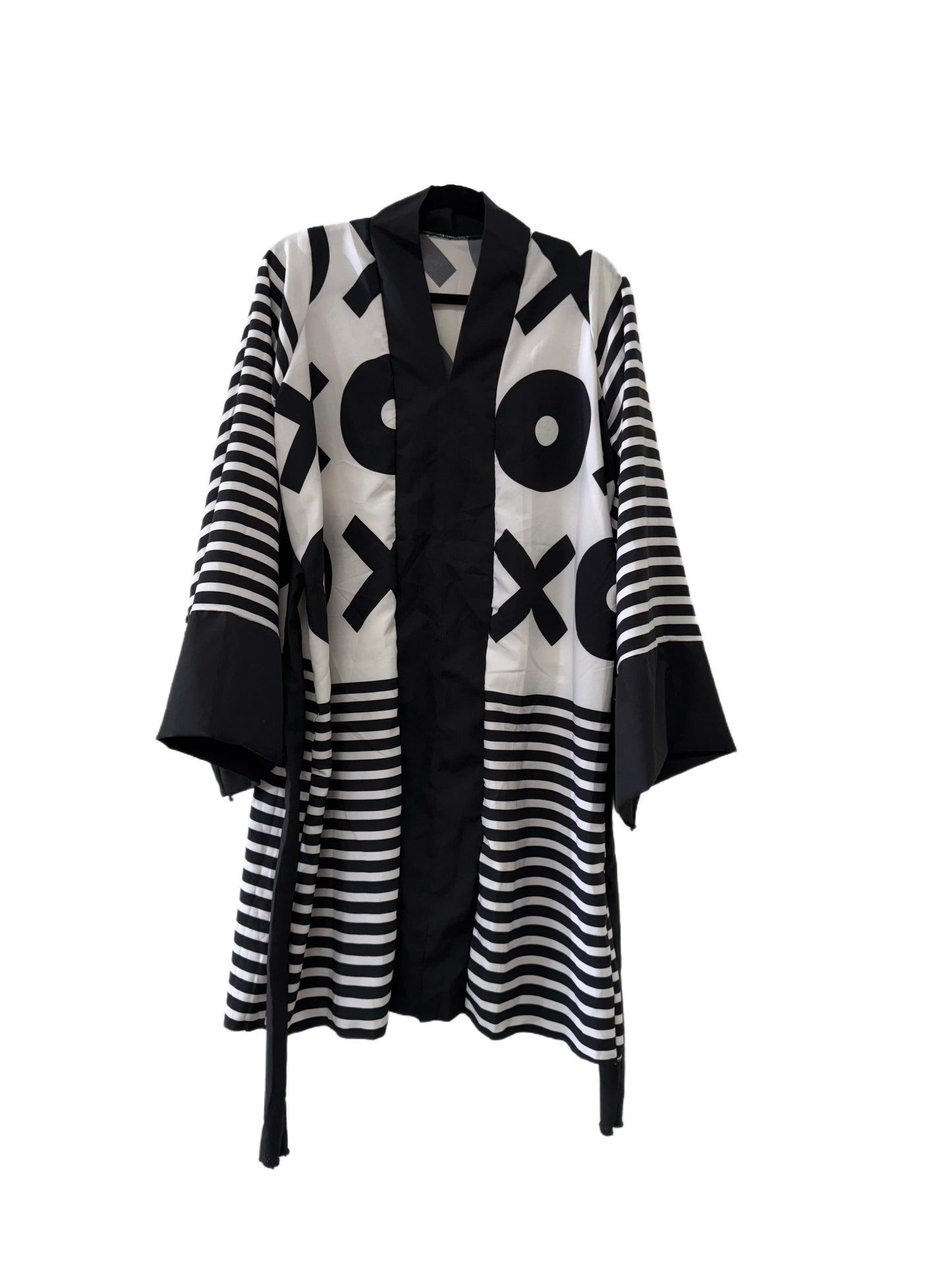 Debby A-Line Gown - Black & White