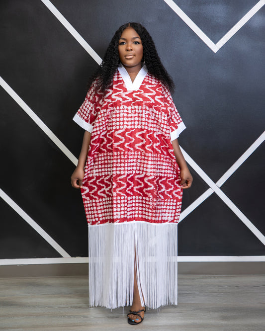 Adeola Kampala Bubu Fringe Gown